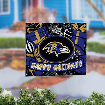 Team Sports America Trending - Baltimore Ravens Yard Sign, Holiday