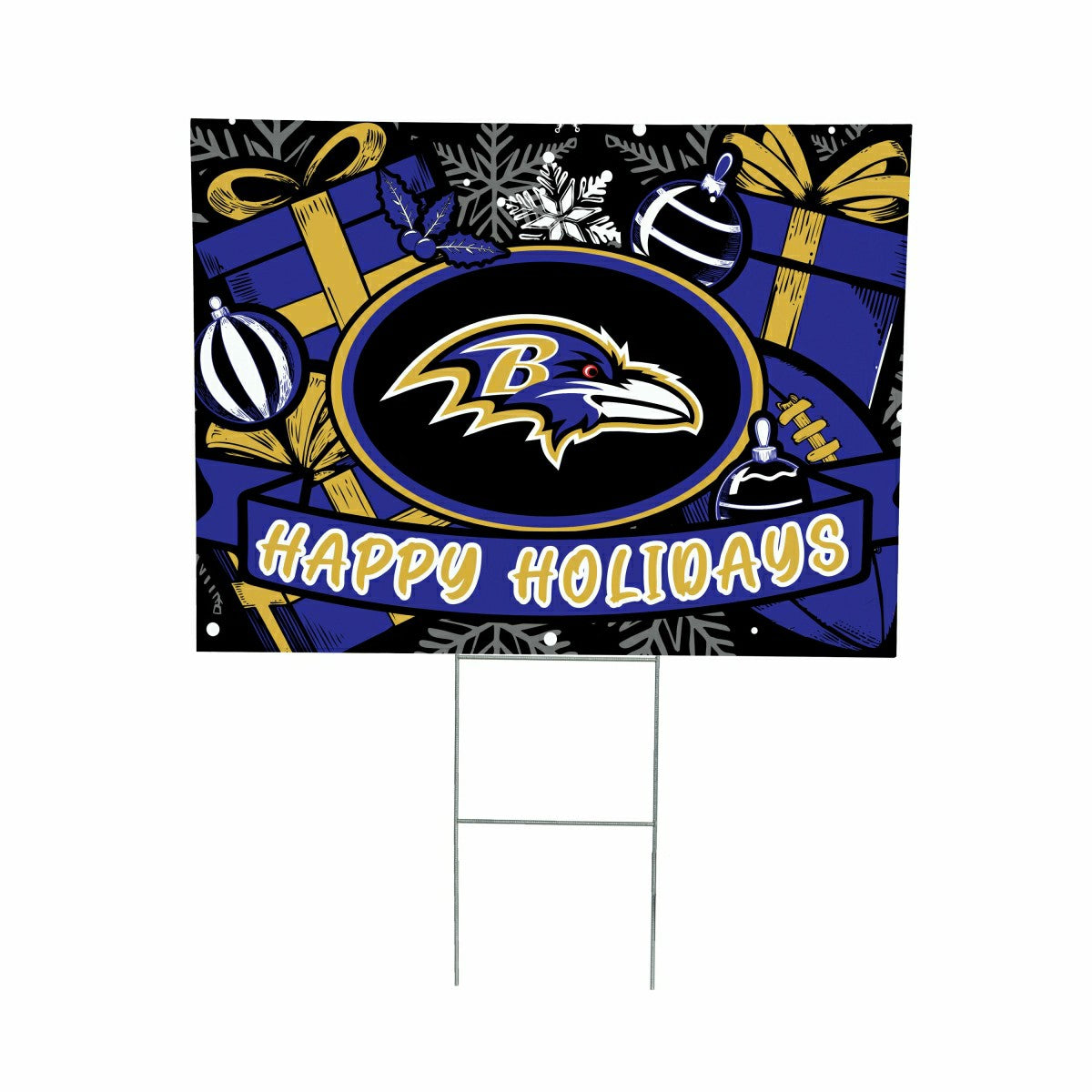 Team Sports America Trending - Baltimore Ravens Yard Sign, Holiday