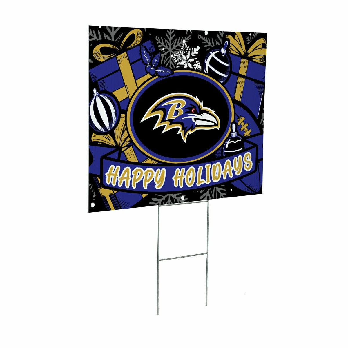 Team Sports America Trending - Baltimore Ravens Yard Sign, Holiday