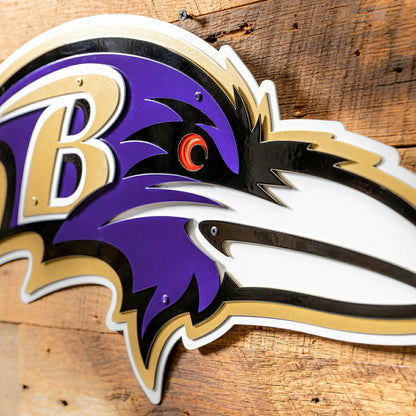 Team Sports America Best Seller - Baltimore Ravens Premier Metal Wall Art