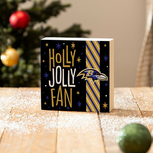 Team Sports America Recommended - Baltimore Ravens Block, Holiday, 6x6