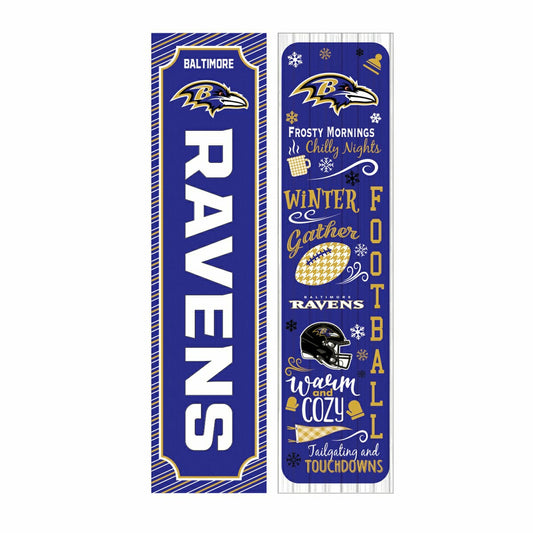 Team Sports America Recommended - 46" Double Sided Leaner, Baltimore Ravens, Winter Seasonal