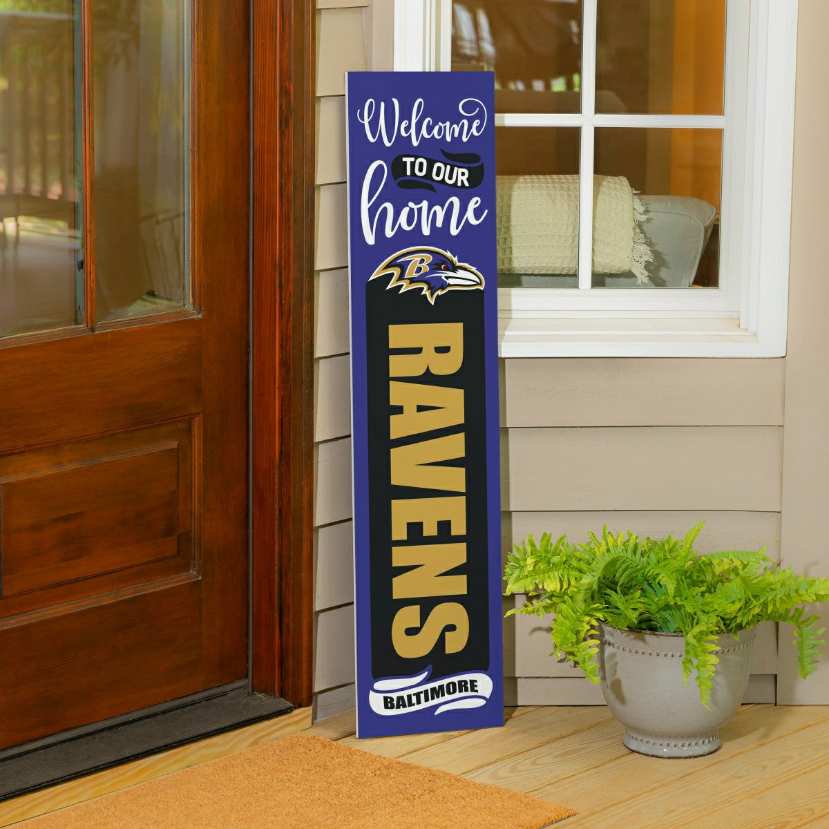Team Sports America Exclusive - 47" Double Sided Leaner, Baltimore Ravens, Halloween