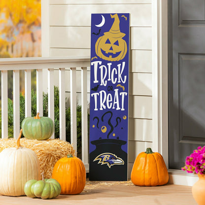 Team Sports America Exclusive - 47" Double Sided Leaner, Baltimore Ravens, Halloween