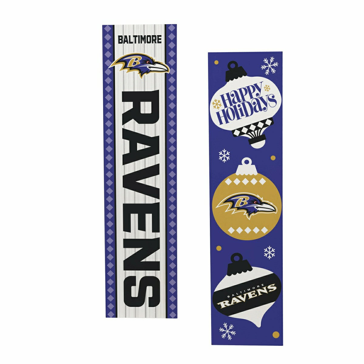 Team Sports America Classic - 47" Double Sided Leaner, Baltimore Ravens, Christmas