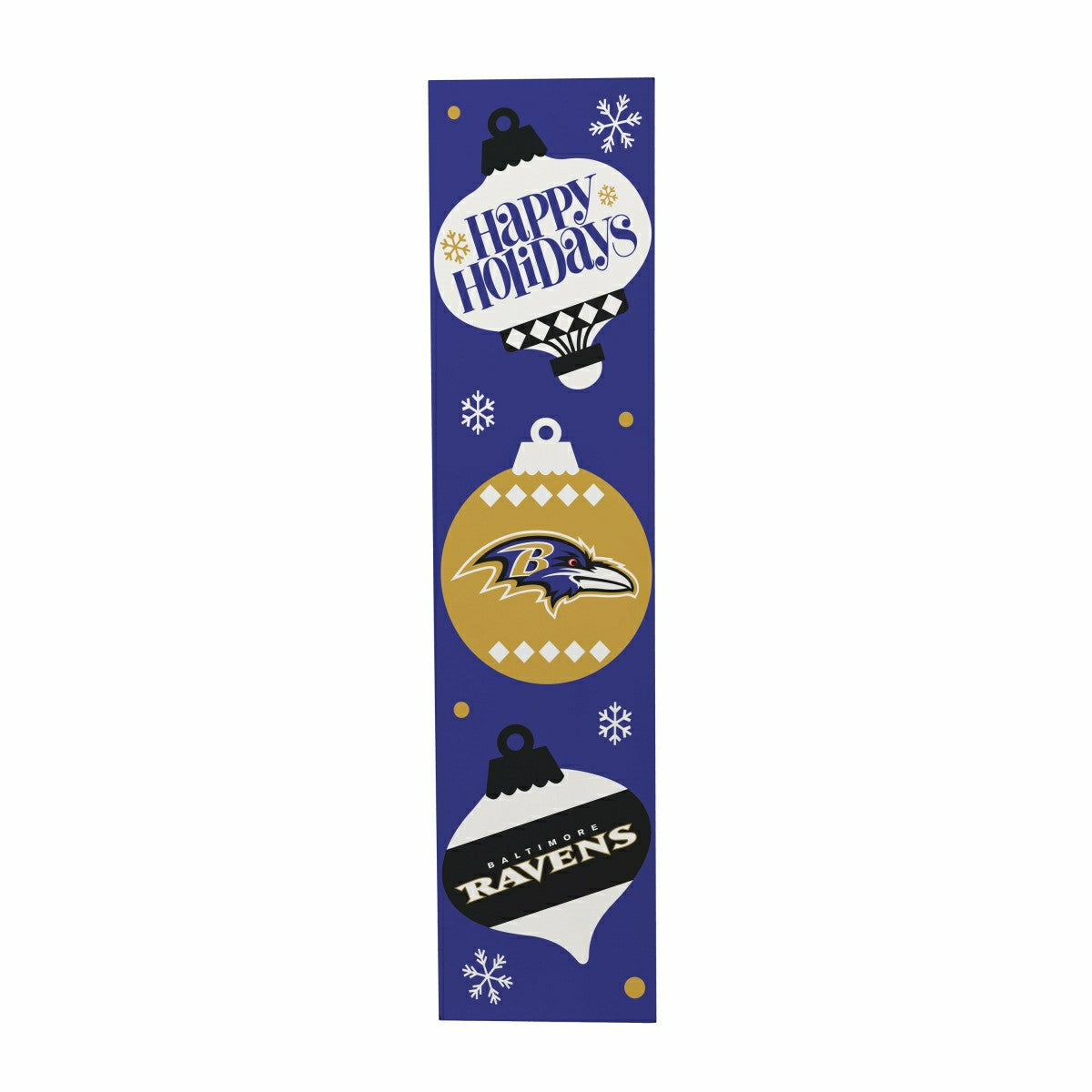Team Sports America Classic - 47" Double Sided Leaner, Baltimore Ravens, Christmas