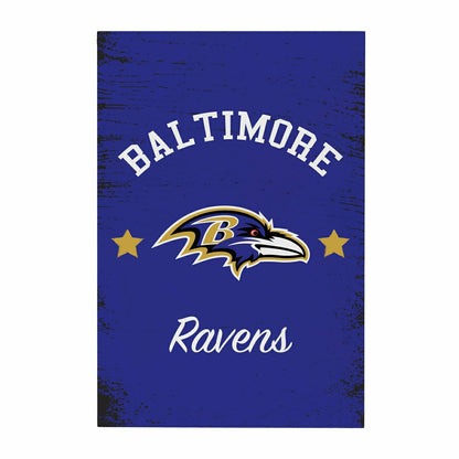 Team Sports America Best Seller - Baltimore Ravens Wood Wall Sign, 16x24