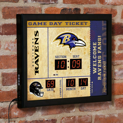 Team Sports America Value - Scoreboard Wall Clock, Baltimore Ravens