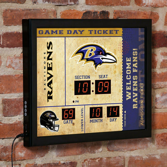 Team Sports America Value - Scoreboard Wall Clock, Baltimore Ravens