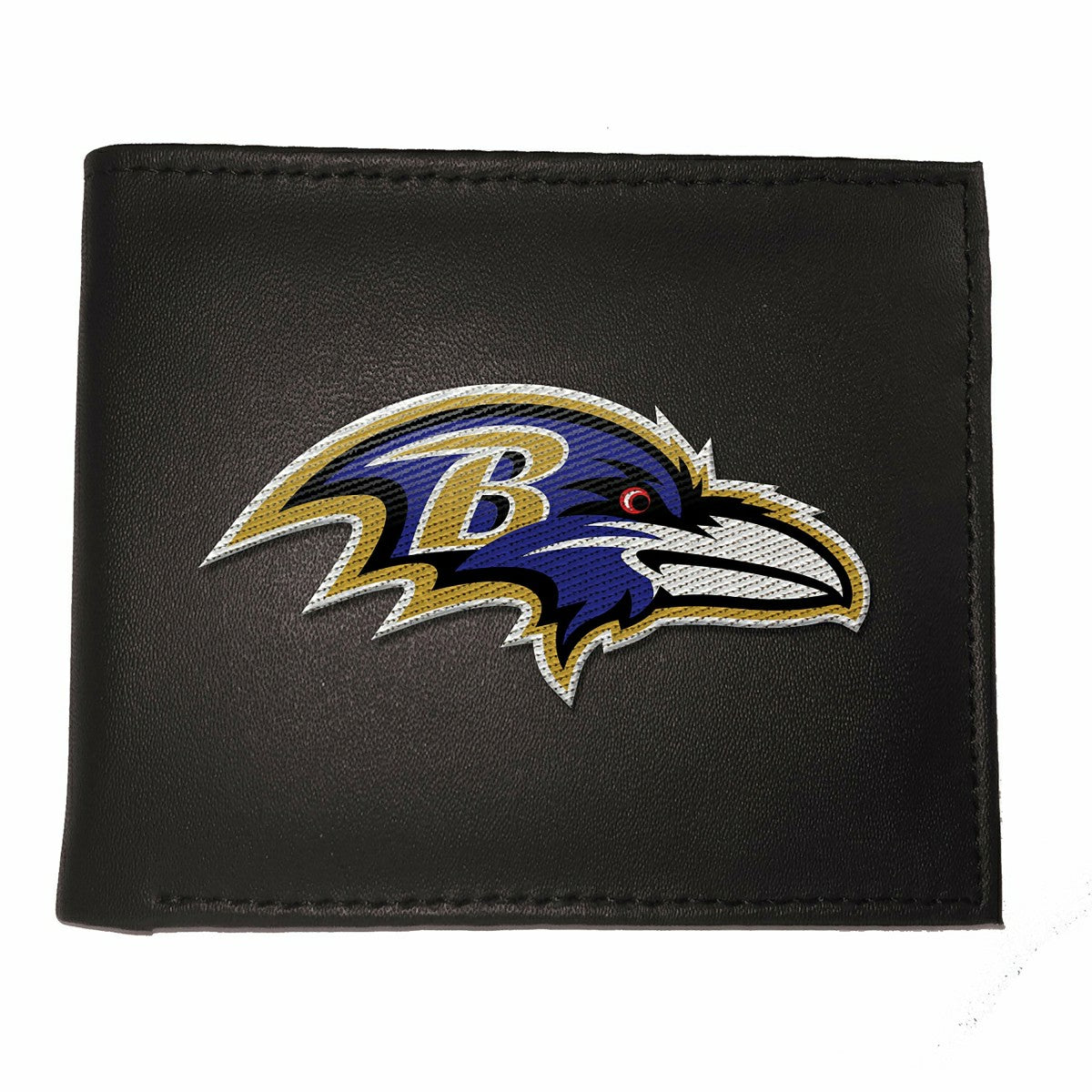 Team Sports America Trending - Baltimore Ravens Black Bi-Fold Embroidered Wallet w/ RFID Blocking