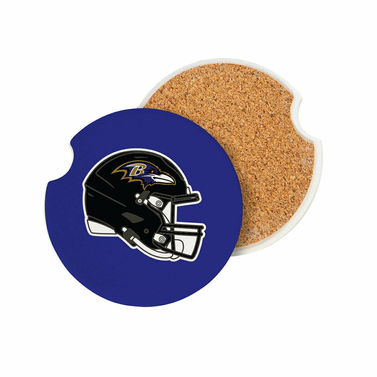 Team Sports America Best Seller - Baltimore Ravens Car Coaster Set, 2pc