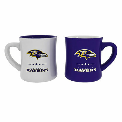Team Sports America Exclusive - Baltimore Ravens 10oz Ceramic Cup Set, 2pc
