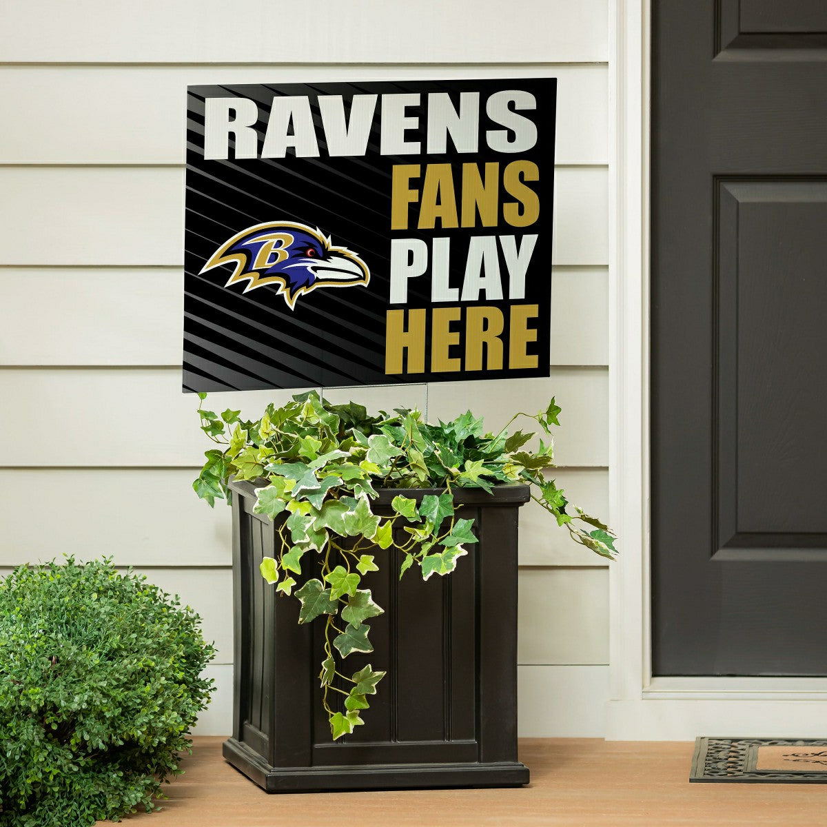 Team Sports America Signature - Baltimore Ravens Coroplast Yard Sign "Fans Play Here"
