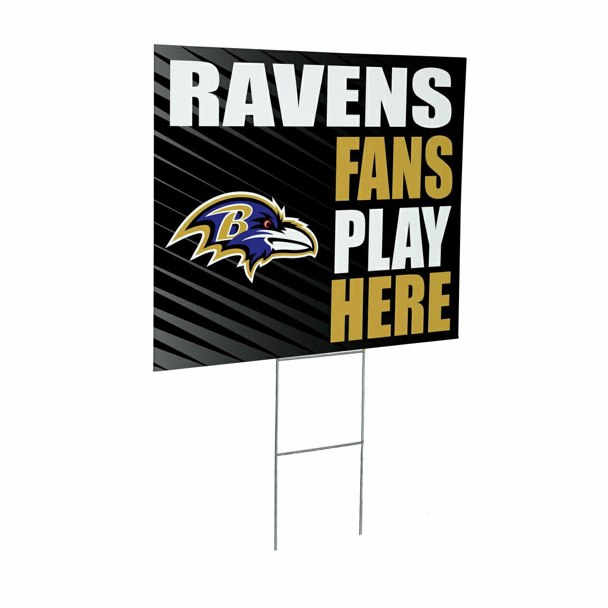 Team Sports America Signature - Baltimore Ravens Coroplast Yard Sign "Fans Play Here"