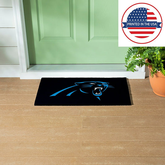 Team Sports America Classic - Full Color PVC Mat, 16" x 28", Carolina Panthers
