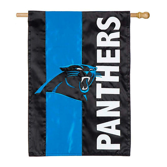 Team Sports America Best Seller - Double-Sided Embellished NFL Team Pride Applique House Flag, Carolina
