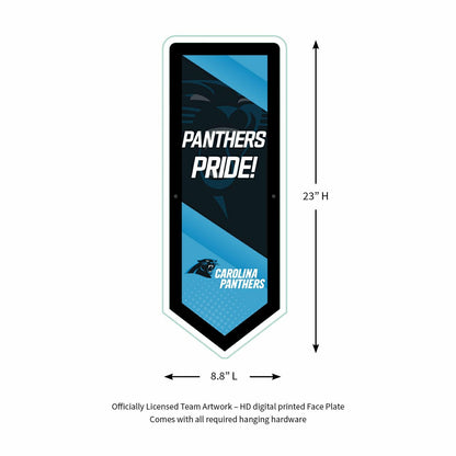 Team Sports America Essential - LED Wall Decor, Pennant, Carolina Panthers