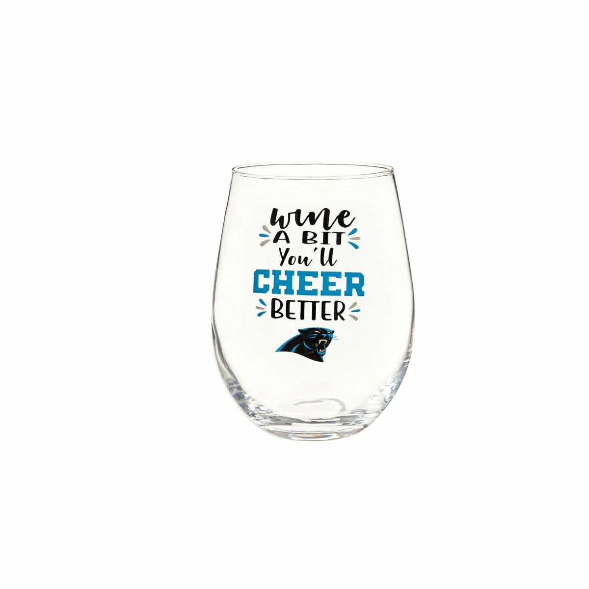 Team Sports America Essential - Carolina Panthers, 17oz Boxed Stemless Wine