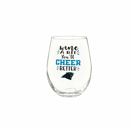 Team Sports America Essential - Carolina Panthers, 17oz Boxed Stemless Wine