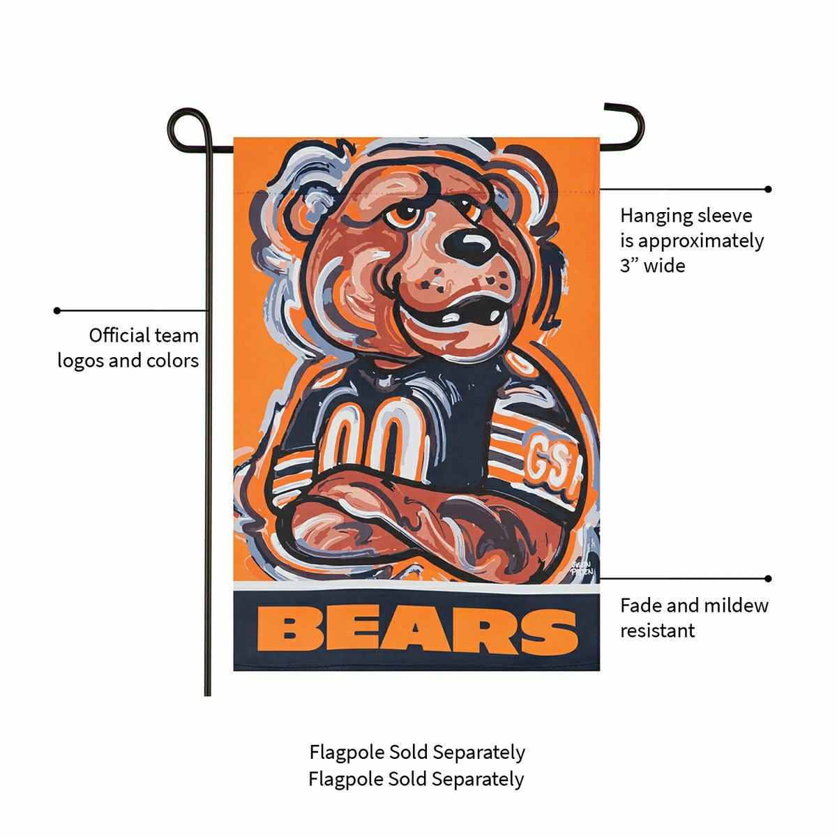 Team Sports America Recommended - Chicago Bears, Suede GDN Justin Patten