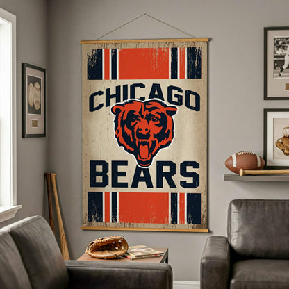 Team Sports America Everyday - Chicago Bears, Canvas Wall Tapestry, Large, 54x36