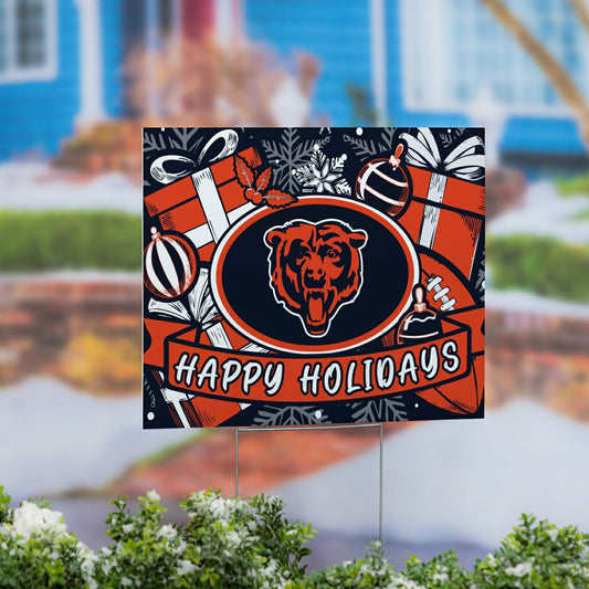 Team Sports America Trending - Chicago Bears Yard Sign, Holiday