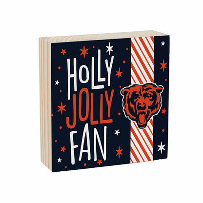 Team Sports America Recommended - Chicago Bears Block, Holiday, 6x6