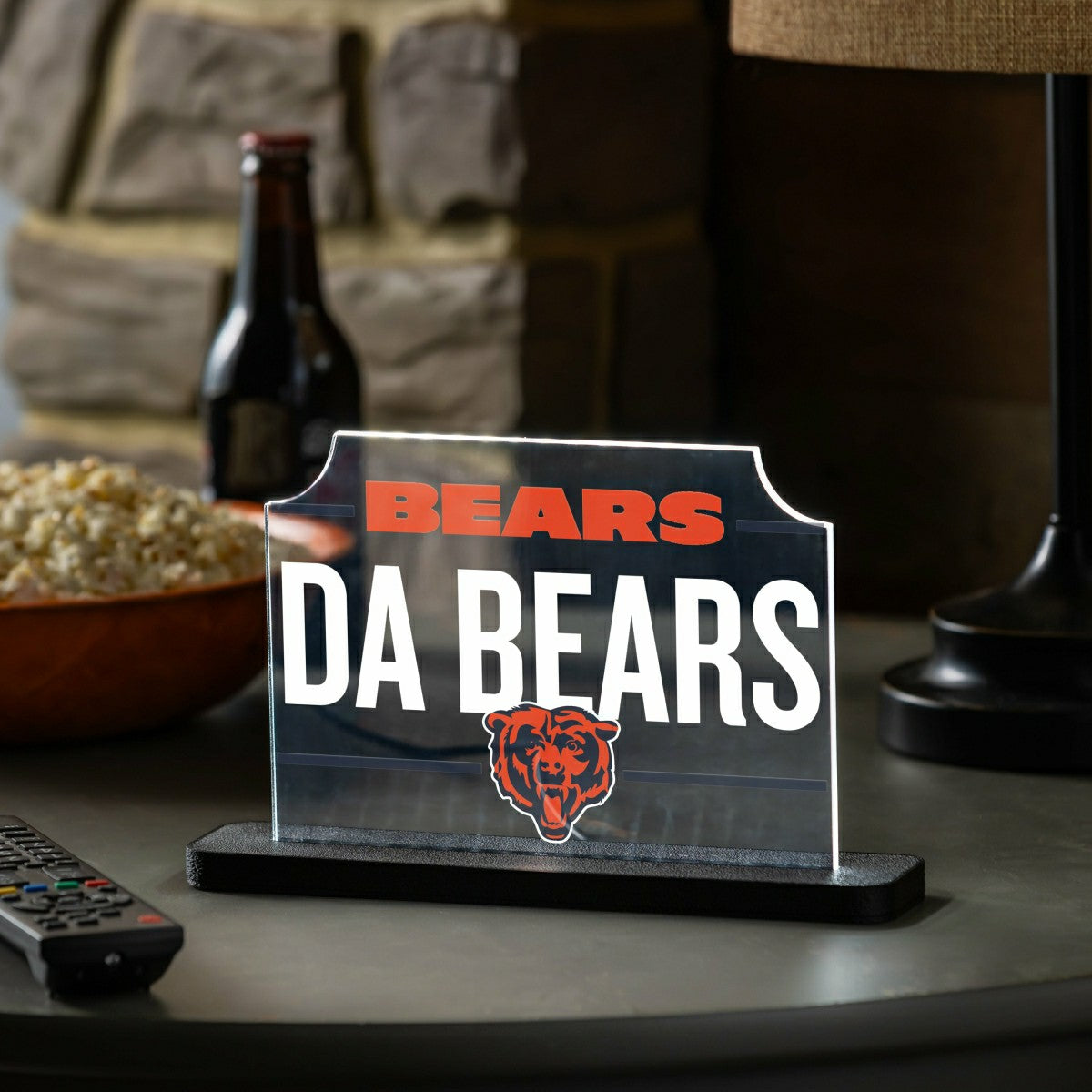 Team Sports America Classic - Chicago Bears NFL Football Rectangle Desklite LED Decor