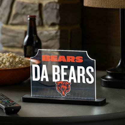 Team Sports America Classic - Chicago Bears NFL Football Rectangle Desklite LED Decor
