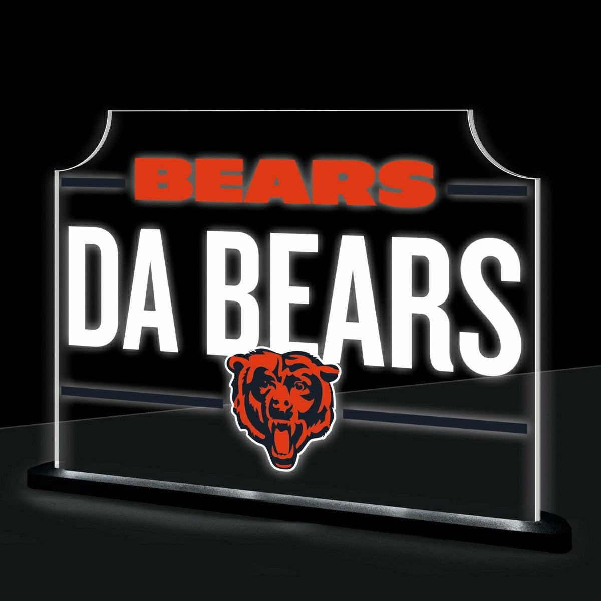 Team Sports America Classic - Chicago Bears NFL Football Rectangle Desklite LED Decor