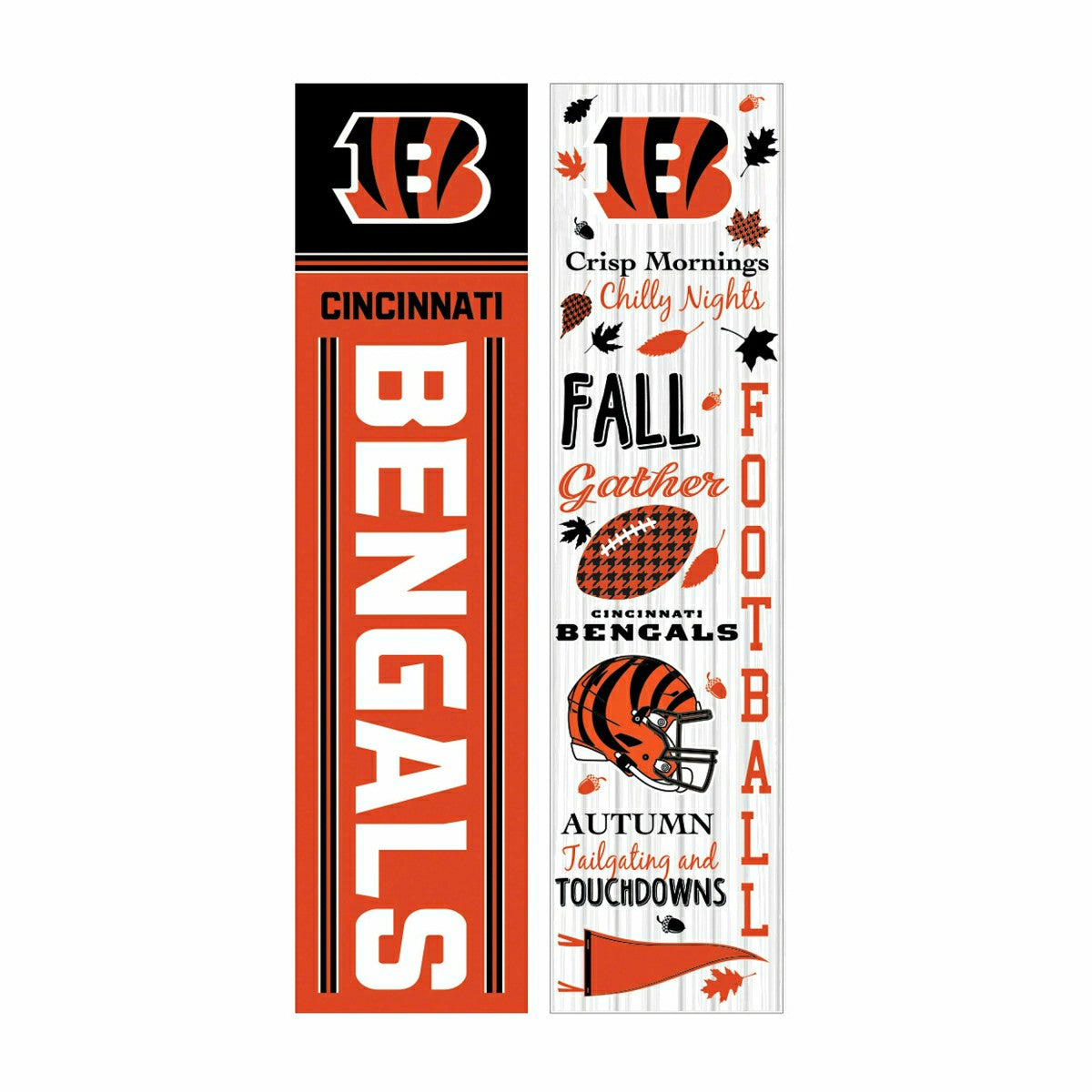 Team Sports America Essential - Cincinnati Bengals 46" Double Sided Leaner, Fall Seasonal