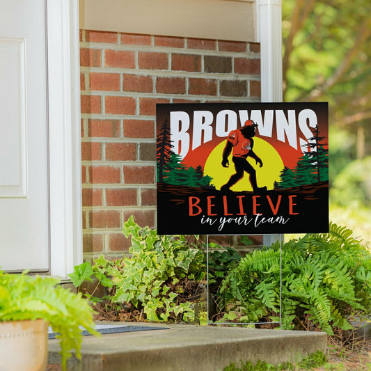 Team Sports America Trending - Cleveland Browns Yard Sign, Bigfoot