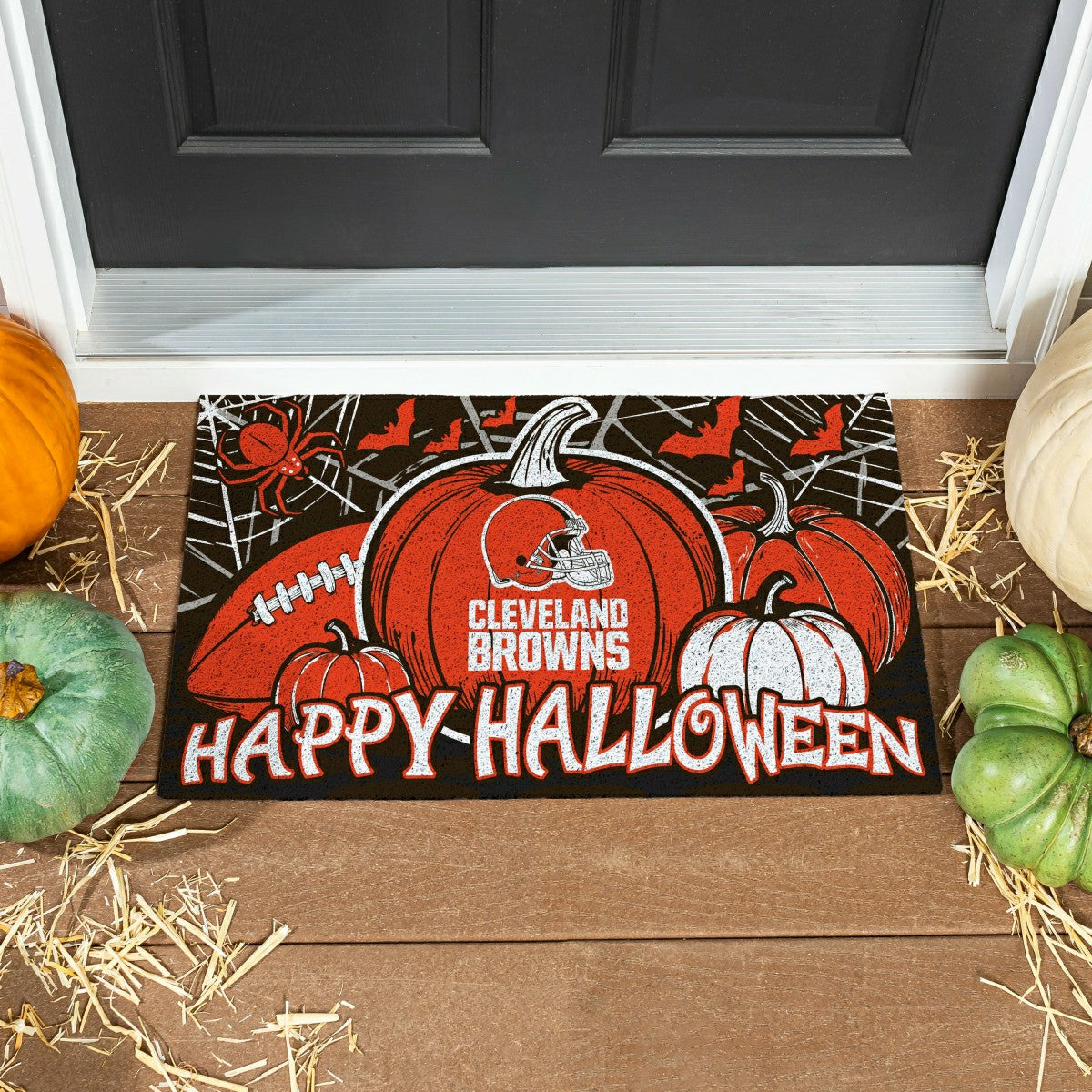 Team Sports America Essential - Cleveland Browns Halloween PVC Mat, 28"x16"