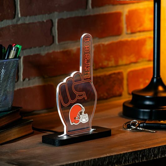 Team Sports America Value - Cleveland Browns NFL Football Foam Finger Desklite LED Decor