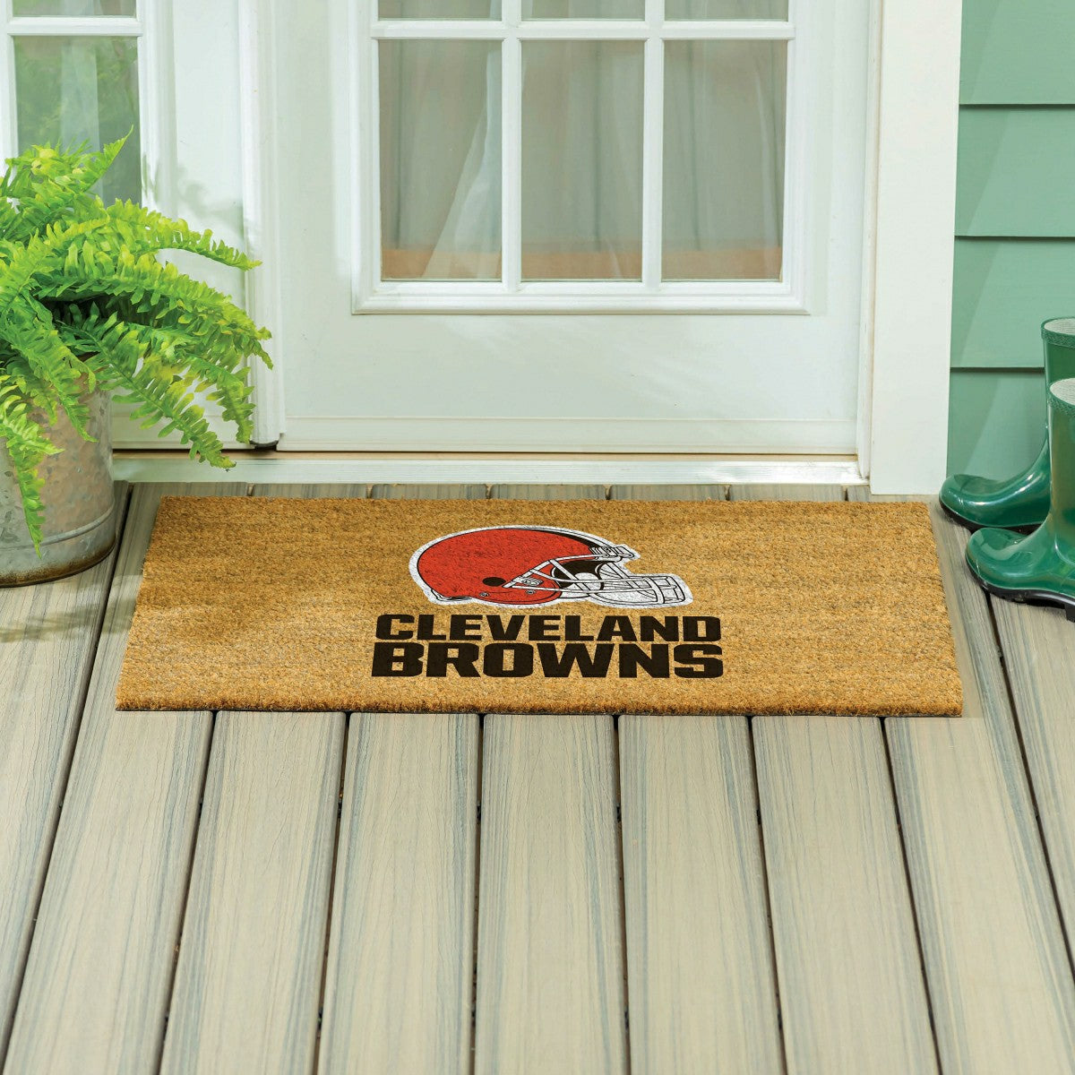 Team Sports America Essential - Cleveland Browns Large Full Color Coir Mat, 36"x24"