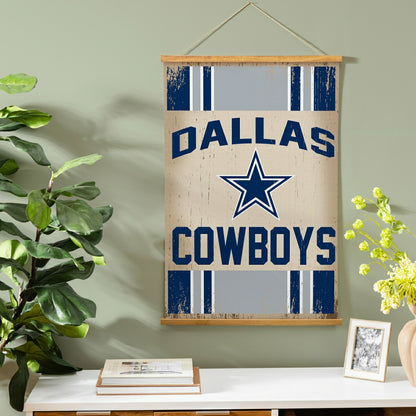 Team Sports America Recommended - Dallas Cowboys, Canvas Wall Tapestry, Medium, 36x24