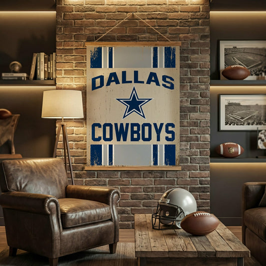 Team Sports America Exclusive - Dallas Cowboys, Canvas Wall Tapestry, Large, 54x36