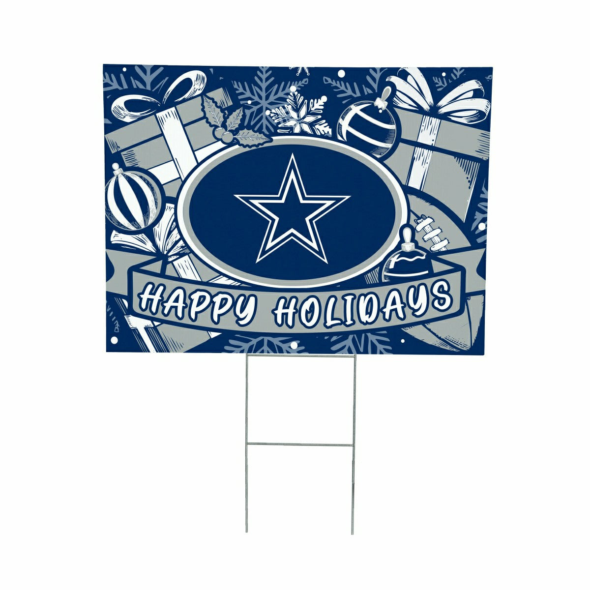 Team Sports America Classic - Dallas Cowboys Yard Sign, Holiday