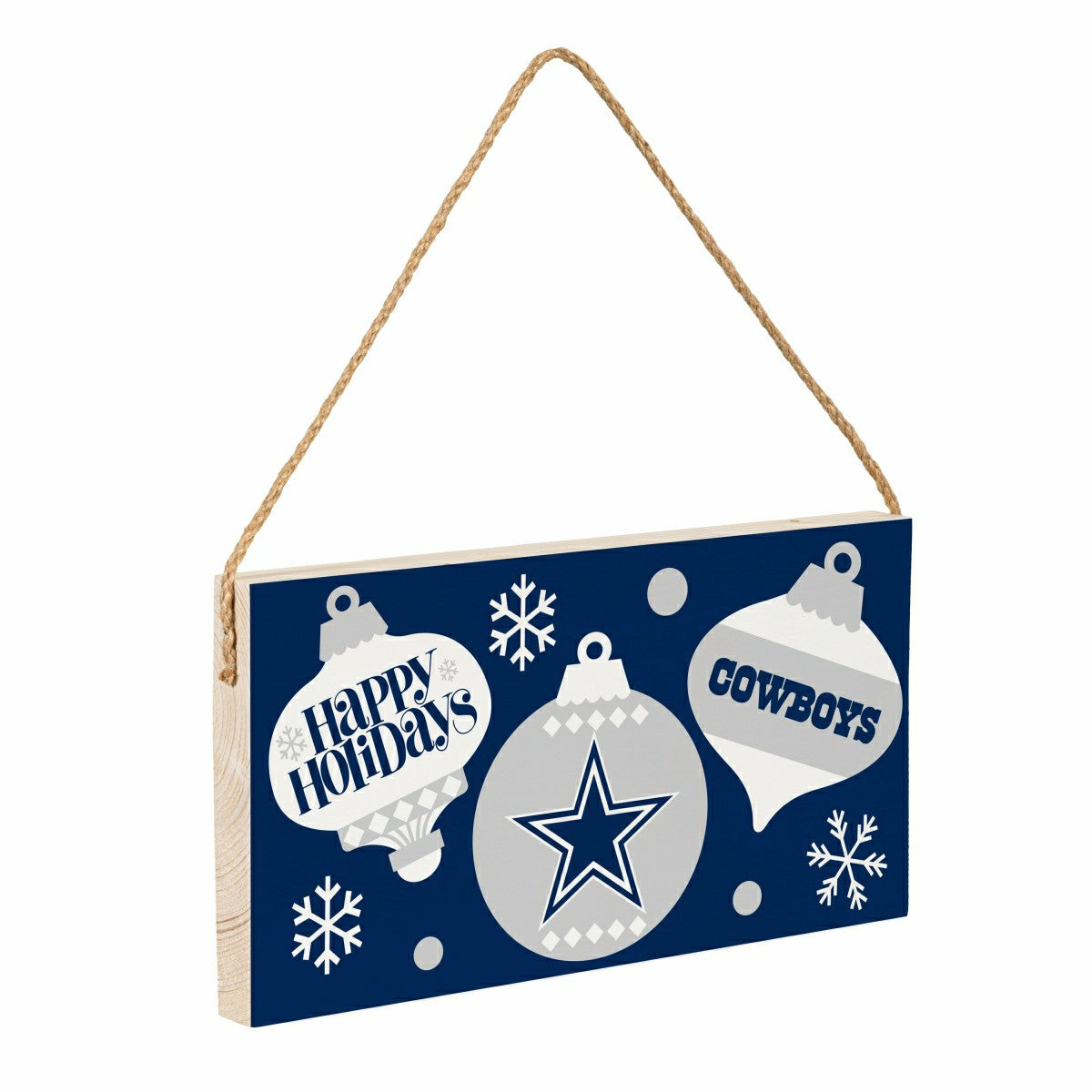 Team Sports America Value - Dallas Cowboys Holiday Wood Wall Sign, 6x11