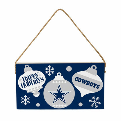 Team Sports America Value - Dallas Cowboys Holiday Wood Wall Sign, 6x11