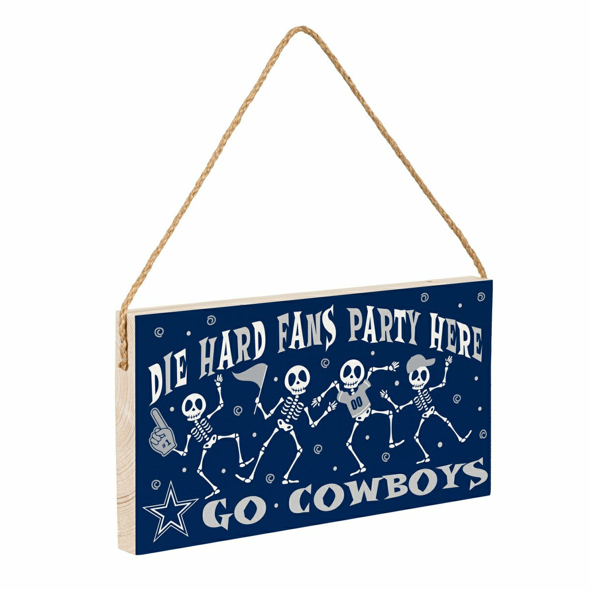 Team Sports America Signature - Dallas Cowboys Halloween Wood Wall Sign, 6x11