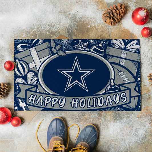 Team Sports America Essential - Dallas Cowboys Holiday PVC Mat, 28"x16"