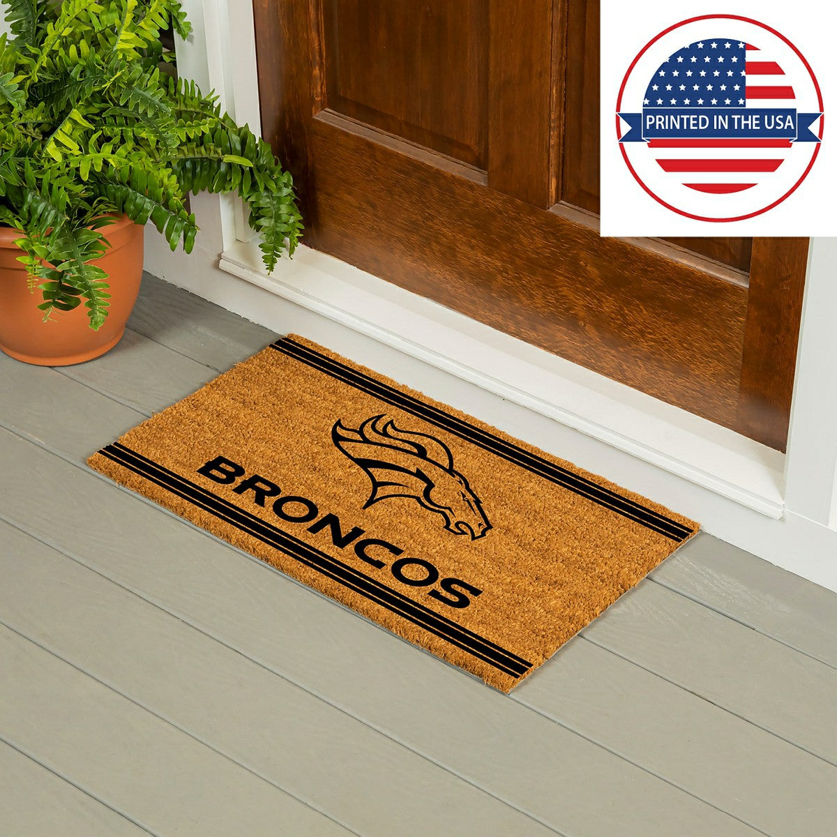 Team Sports America Essential - Denver Broncos, Coir Mat 1C