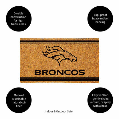 Team Sports America Essential - Denver Broncos, Coir Mat 1C