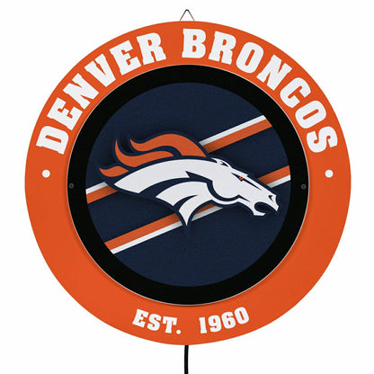 Team Sports America Trending - Denver Broncos, Metal Lite, Round