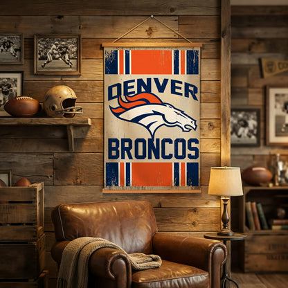 Team Sports America Exclusive - Denver Broncos, Canvas Wall Tapestry, Medium, 36x24