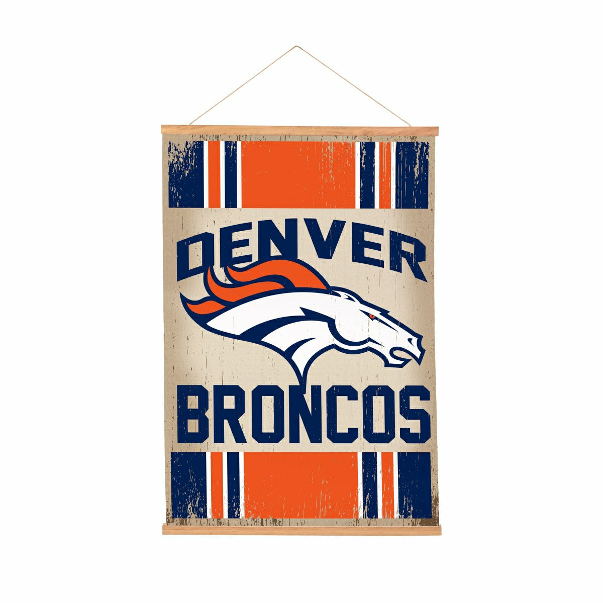 Team Sports America Exclusive - Denver Broncos, Canvas Wall Tapestry, Medium, 36x24