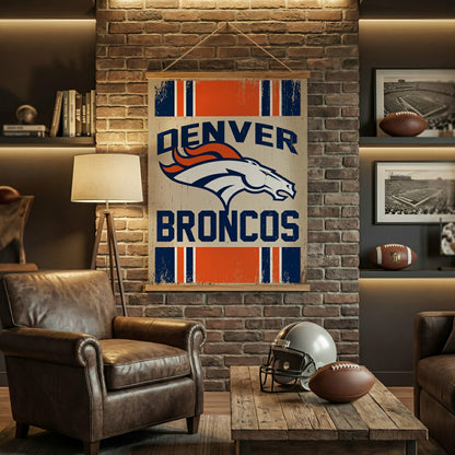 Team Sports America Signature - Denver Broncos, Canvas Wall Tapestry, Large, 54x36