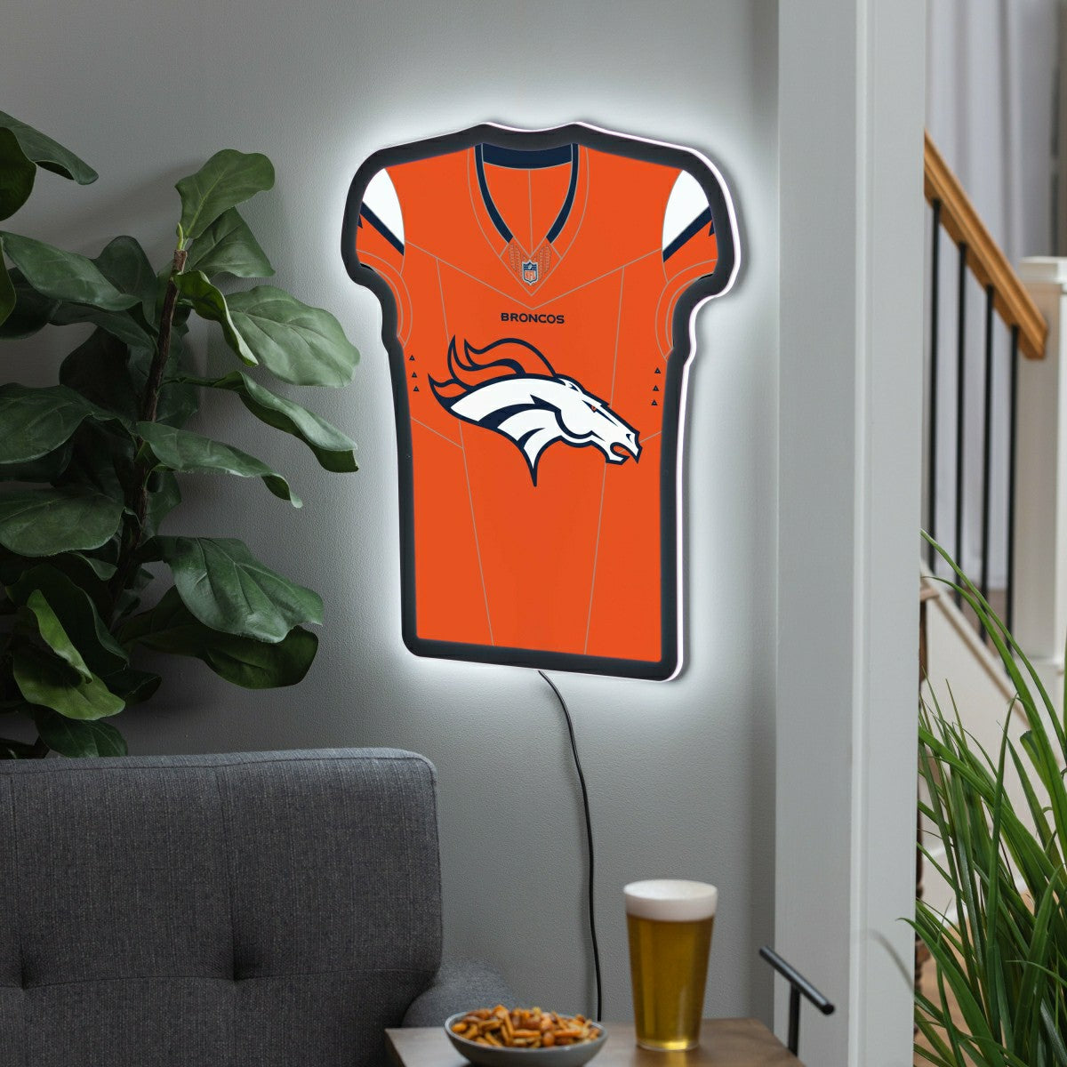 Team Sports America Classic - Denver Broncos NFL Football Jersey Edgelite LED Decor