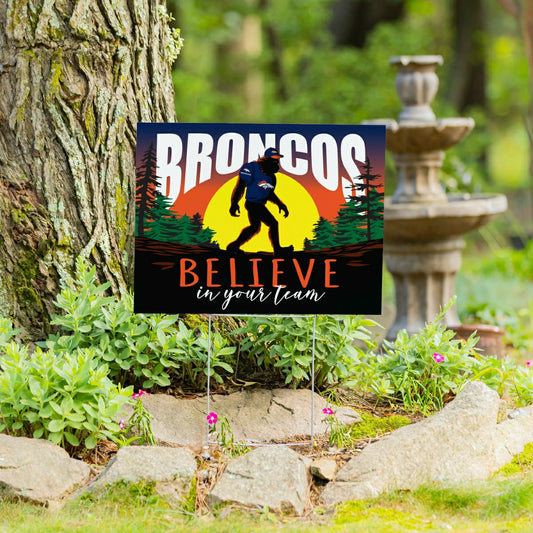 Team Sports America Signature - Denver Broncos Yard Sign, Bigfoot
